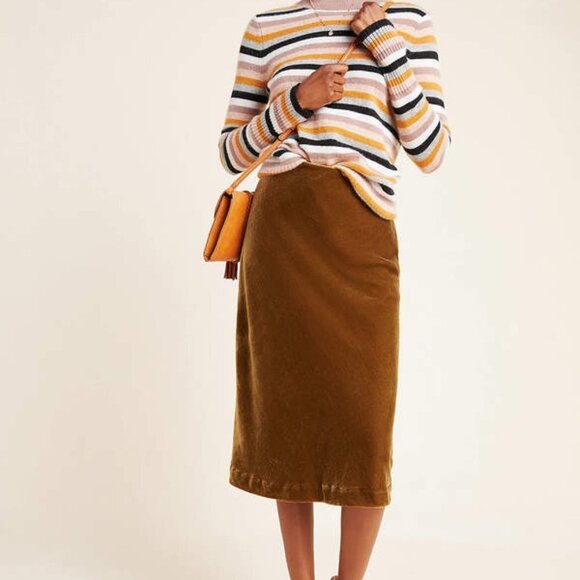 Anthropologie Dresses & Skirts - Anthropologie kelly velvet size large midi skirt